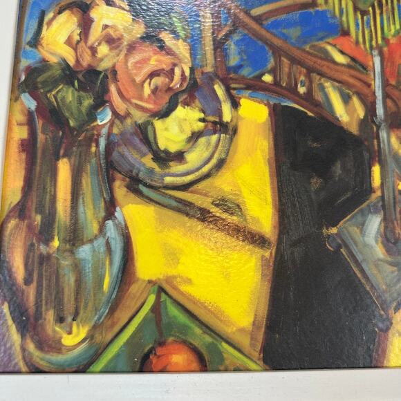 Framed Still Life Wall Art Print Bold Colorful Retro-Inspired Painting - Picture 3 of 5